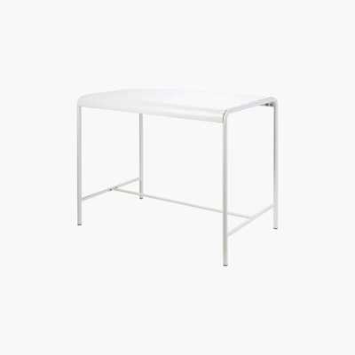 Maisons du Monde White Metal 4-Seater Counter-Height Garden Table L130 Batignolles