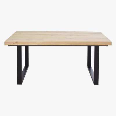 Maisons du Monde Solid Oak Beam 6/8-Seater Dining Table W180 Malouine