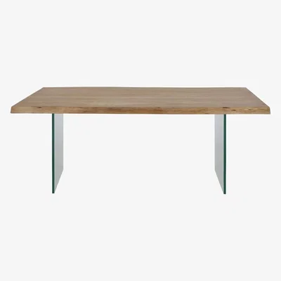 Maisons du Monde 8/10-person dining table in solid acacia and tempered glass L200cm