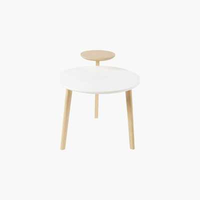 Maisons du Monde Round Side Table with 2 Surfaces
