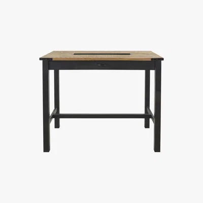 Maisons du Monde Professional Mango Wood and Metal High Dining Table L125 Alfred BUSINESS
