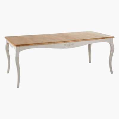 Maisons du Monde Solid Mango Wood Extendable 8-12 Seater Dining Table W 200-280 cm Castel