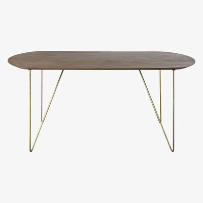 Maisons du Monde Oval Acacia 6-Seater Dining Table W175