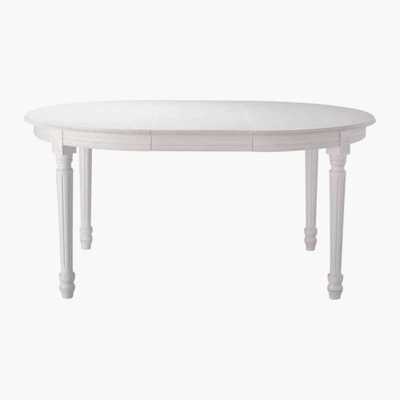 Maisons du Monde Round extending 4-8 Seater White Dining Table L120-200 Louis