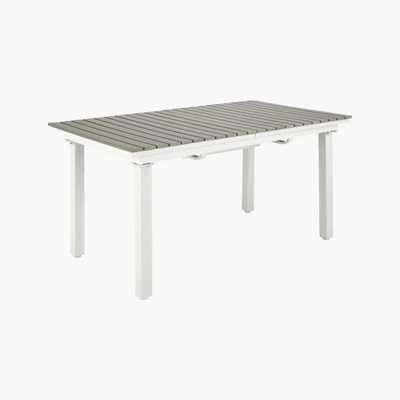 Maisons du Monde 6-10 Seater Extending Garden Table in Imitation Wood Composite and Aluminium W 157 Escale