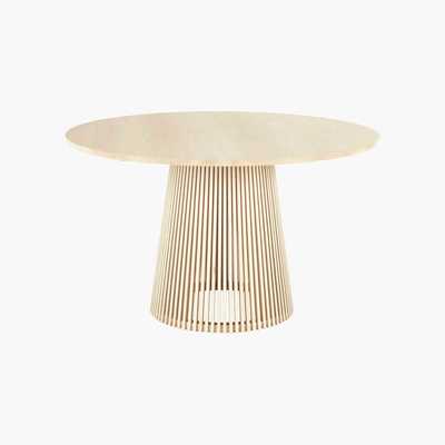 Maisons du Monde Round Sycamore 6-Seater Dining Table D130 Sendai