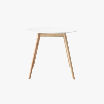 Maisons du Monde Round 4-Seater Dining Table in White D90 Spring