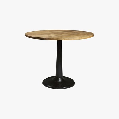 Maisons du Monde Solid mango wood and black metal dining table D 115 Factory