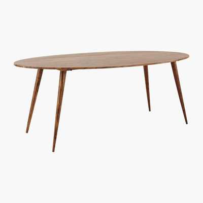Maisons du Monde Solid sheesham wood oval dining table L200 Andersen
