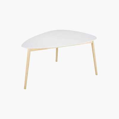 Maisons du Monde 4-5-Seater White Scandinavian Dining Table L150 Spring