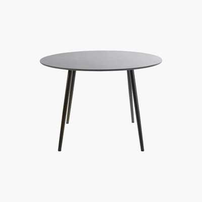 Maisons du Monde Round Anthracite Grey Concrete 5-Seater Garden Table D110 Nouba