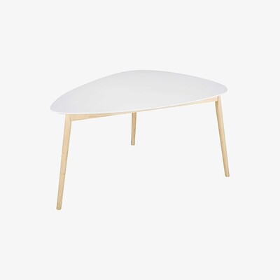 Maisons du Monde 4/5-Seater White Scandinavian Dining Table L150