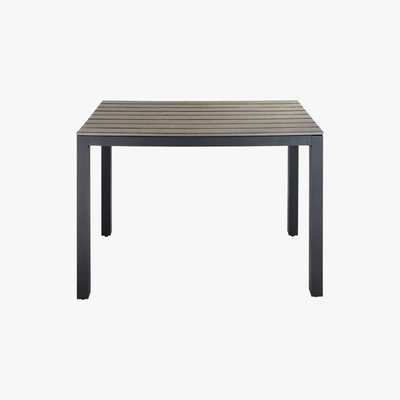 Maisons du Monde Charcoal Grey Garden Table in Aluminium W 104 Escale