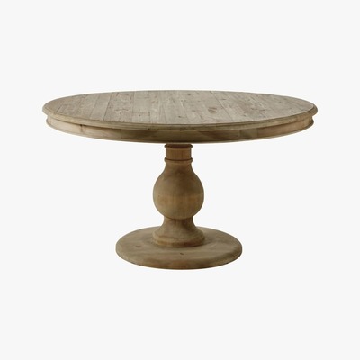 Maisons du Monde Round Recycled Pine 6-7 Seater Dining Table D140 Spinoza