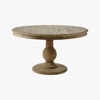 Maisons du Monde Round Recycled Pine 6-7 Seater Dining Table D140 Spinoza