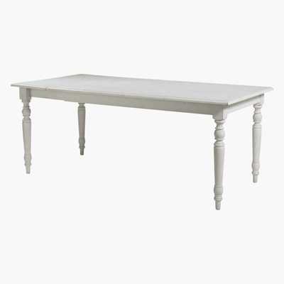 Maisons du Monde White Extendible 6-8 Seater Dining Table W 160-200 cm Romance