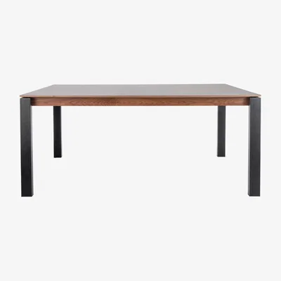 My Furniture Corinna 8 Seat Dining Table Grey - Black legs