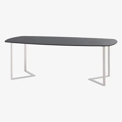 My Furniture Chevron Silver Dining Table