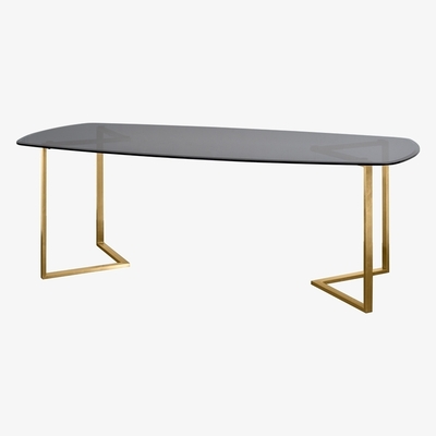 My Furniture Chevron Brass Dining Table
