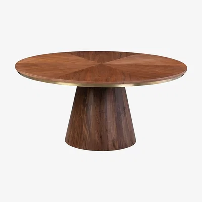 My Furniture Brewster 6-8 Seat Walnut Dining Table
