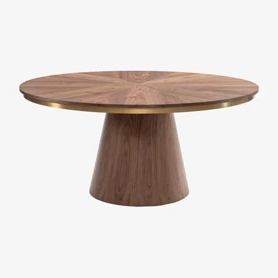My Furniture Brewster 6-8 Seat Walnut Dining Table