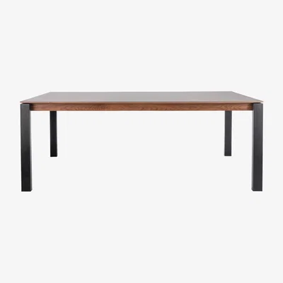 My Furniture Corinna 10 Seat Dining Table Grey - Black legs