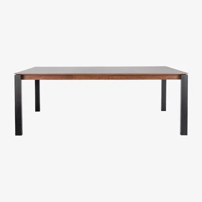 My Furniture Corinna 12 Seat Dining Table Grey - Black legs