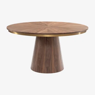 My Furniture Brewster 4-6 Seat Walnut Dining Table