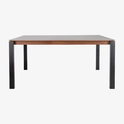 My Furniture Corinna 6 Seat Dining Table Grey - Black legs