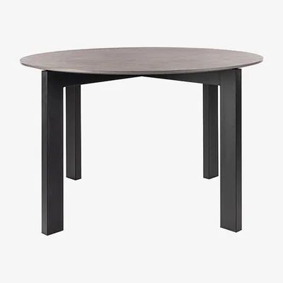 My Furniture Niven 4 Seat Dining Table Concrete effect - Black Legs
