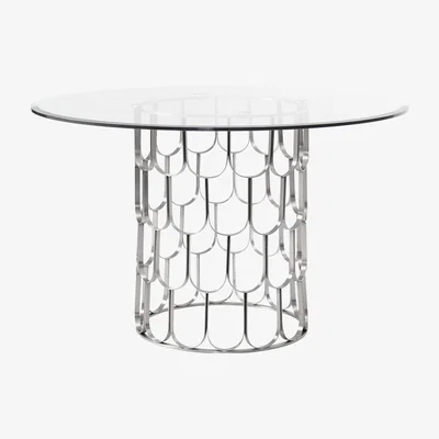 My Furniture Pino Silver Dining Table
