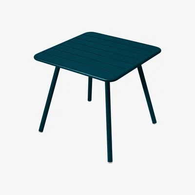 Made in Design Luxembourg Square table - / 80 x 80 cm - 4 legs by Fermob Blue