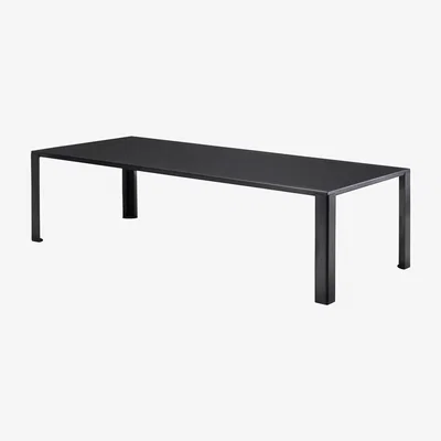 Made in Design Big Irony Rectangular table - Rectangular steel top - L 288 cm by Zeus Black