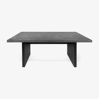 Made in Design Chicago Rectangular table - / 160 x 80 cm - Concrete-effect melamine by POP UP HOME Grey