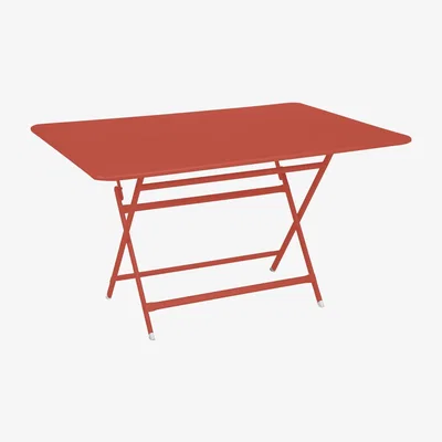 Made in Design Caractère Foldable table - / 128 x 90 cm - 6-seater / Metal by Fermob Orange