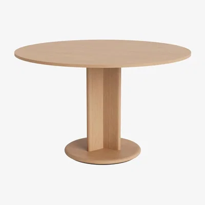 Made in Design Chisel 29 Round table natural wood / Ø 120 cm - Center base - Hay