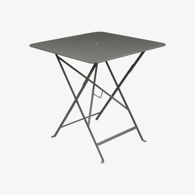 Made in Design Bistro Foldable table - 71 x 71 cm - Foldable - With umbrella hole by Fermob Green/Grey