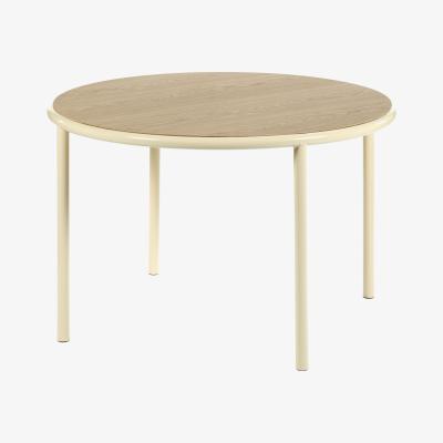 Made in Design Wooden Round table - / Ø 120 cm - Oak & steel by valerie objects White/Beige/Natural wood