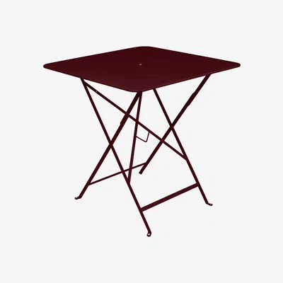 Made in Design Bistro + Foldable table - / 71 x 71 cm - Hole for parasol / Intensive use by Fermob Red