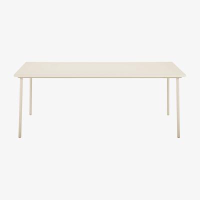 Made in Design Patio Rectangular table - / Stainless steel - 240 x 100 cm by Tolix White/Beige