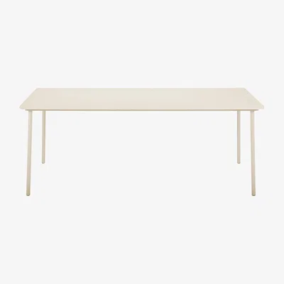 Made in Design Patio Rectangular table - / Stainless steel - 240 x 100 cm by Tolix White/Beige