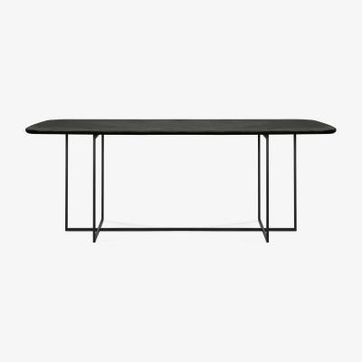Made in Design Arc Rectangular table - / 220 x 100 cm - 8-seater / Stained oak by Ethnicraft Black
