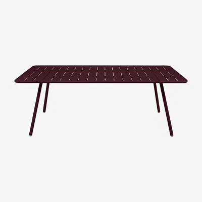 Made in Design Luxembourg Rectangular table - / 8-seater - 207 x 100 cm - Aluminium by Fermob Red