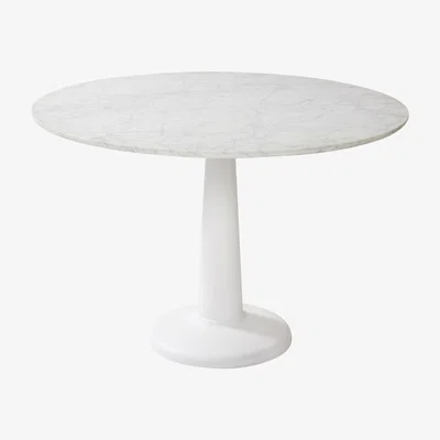 Made in Design G Round table - Ø 110 cm / Marble top by Tolix White