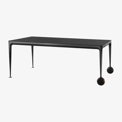 Made in Design Big Will Rectangular table - 200 x 100 cm by Magis Black