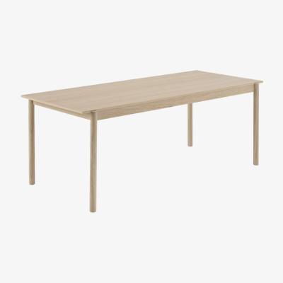 Made in Design Linear WOOD Rectangular table - / Wood - 200 x 90 cm by Muuto Natural wood