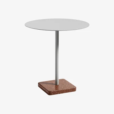 Made in Design Terrazzo Round table - Ø 70 cm by Hay Grey