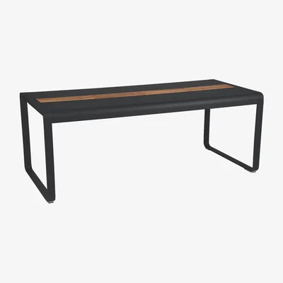 Made in Design Bellevie Rectangular table - / With storage - 196 x 90 cm by Fermob Black