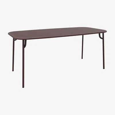 Made in Design Week-end Rectangular table - 180 x 85 cm / Aluminium by Petite Friture Red/Purple
