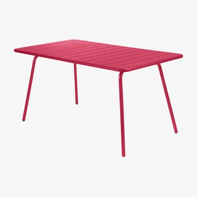 Made in Design Luxembourg Rectangular table - / 6 people - 143 x 80 cm by Fermob Pink